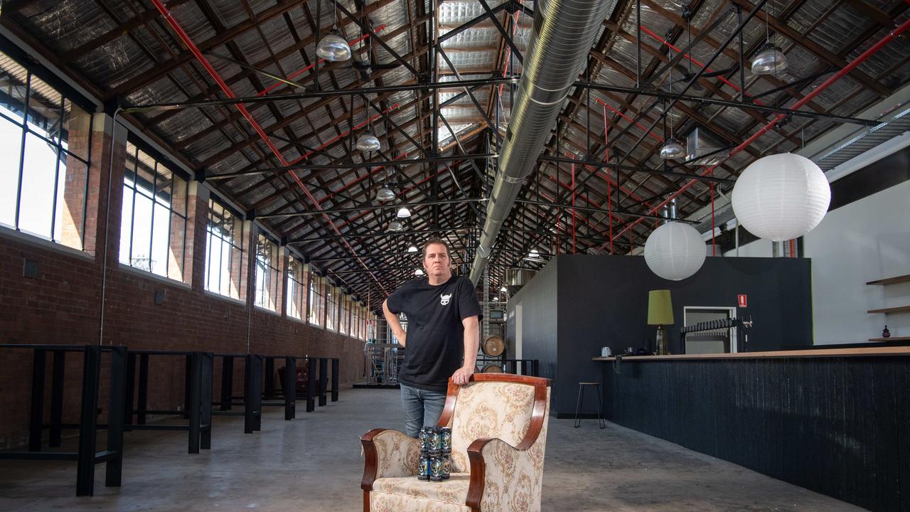 Scott Hunt in the Valhalla Brewhouse at Federal Mills in North Geelong. Picture: Brad Fleet