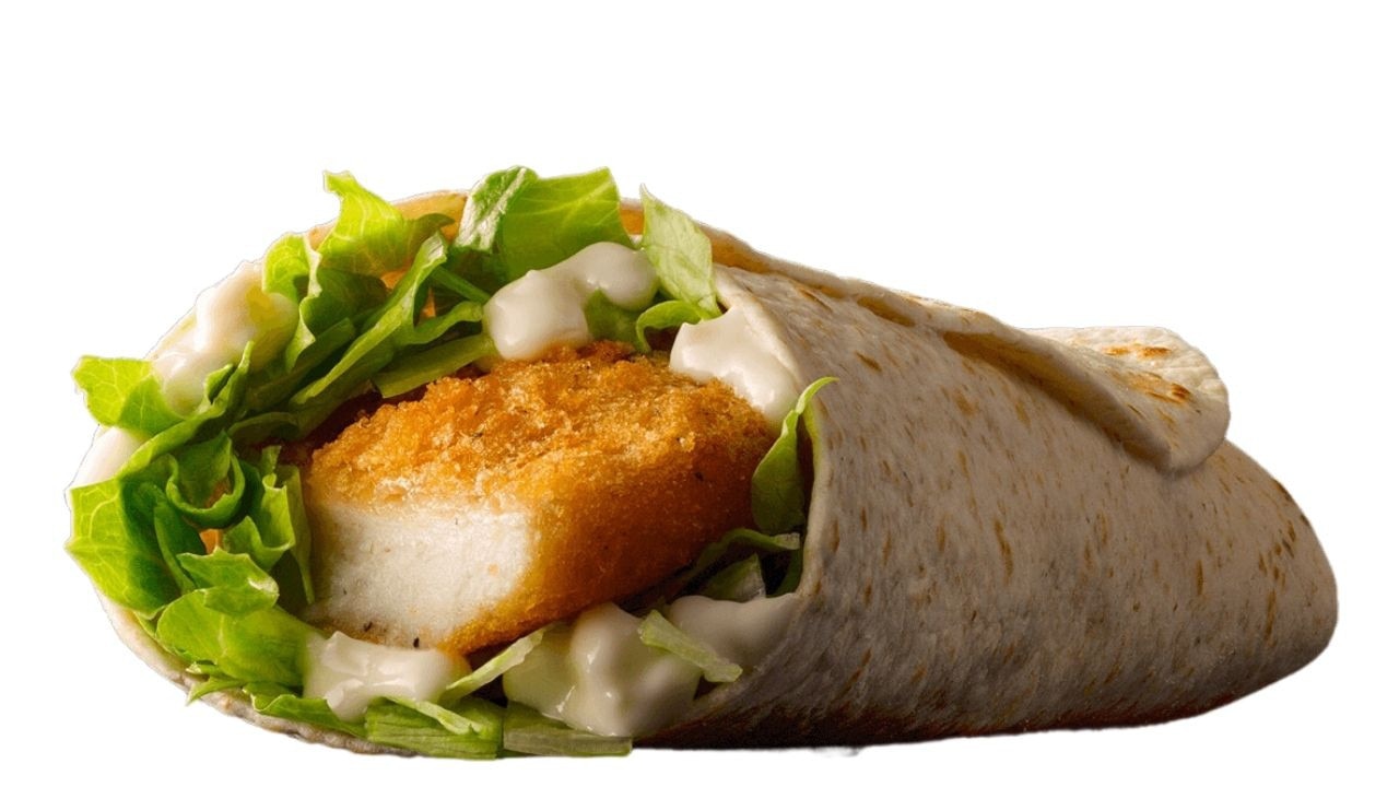 The Chicken Snack Wrap is one of leanest options at Macca’s. Picture: McDonalds