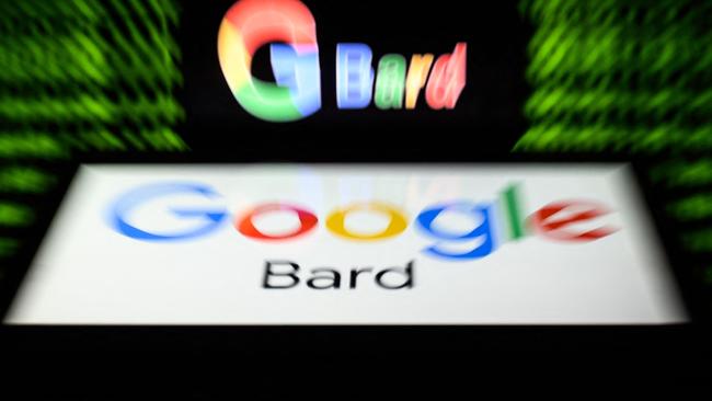 Google is heavily investing in Bard AI, a conversational artificial intelligence software app. Picture: AFP