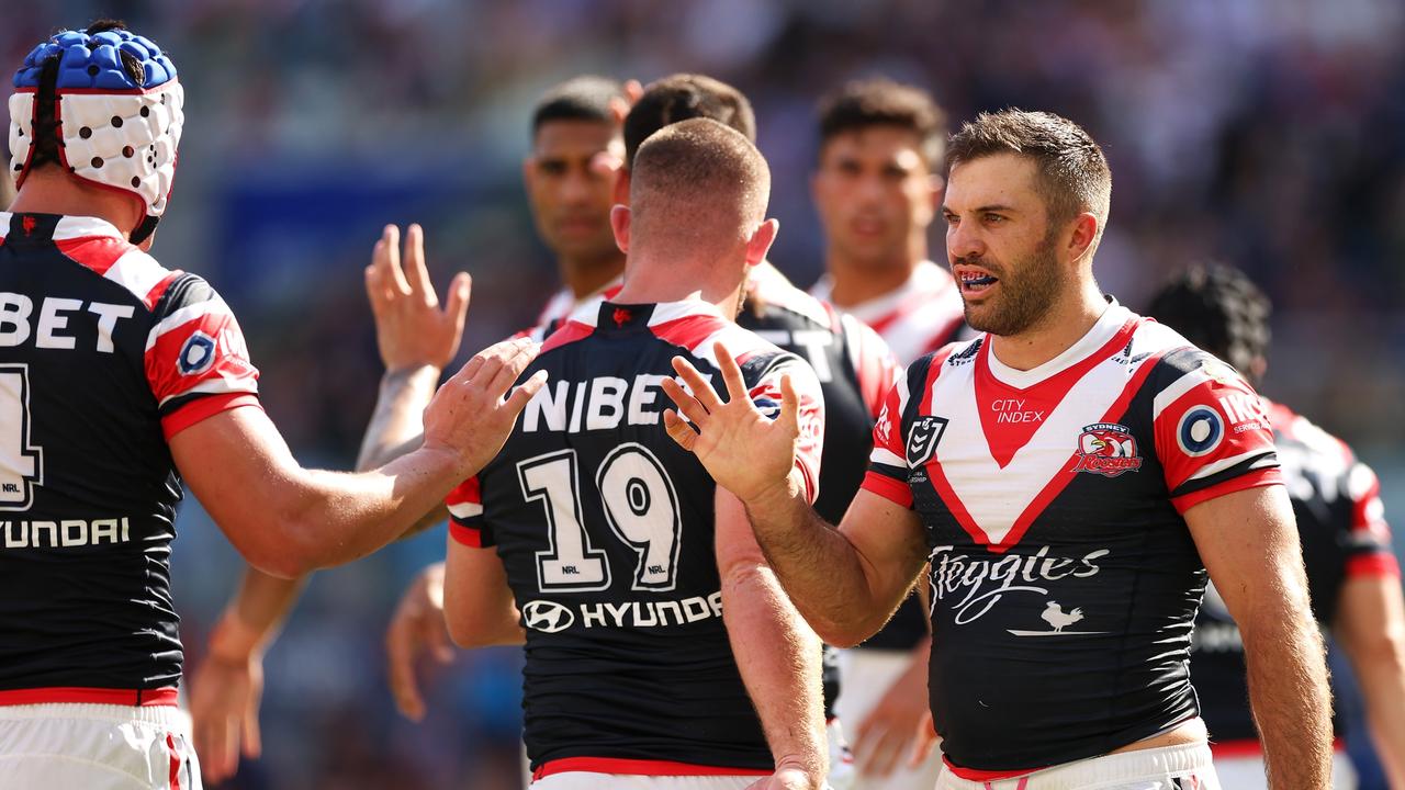 James Tedesco could be forced out at the Roosters. (Photo by Mark Kolbe/Getty Images)