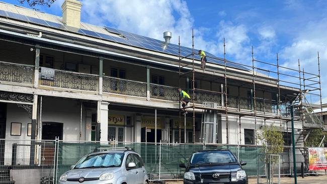 Scaffolding is currently around the building on 116 Wharf Street, Maryborough.