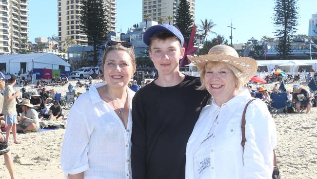 Amanda, Toby and Beryl Ley at day three of the Pacific Airshow, 20 August 2023. Picture: Richard Gosling