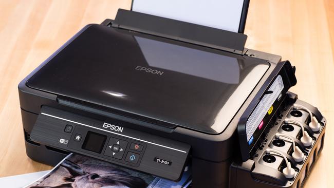 The ink in the Epson EcoTank printer can last for a year.