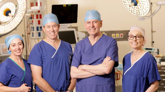 Dr Sally Meade, Dr Ben Lancashire, Dr Chris Pyke and Dr Emma Clarkson at Mater Private Hospital. Picture: Steve Pohlner