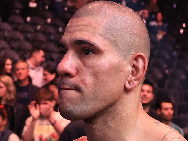 LAS VEGAS, NEVADA - MARCH 08: Alex Pereira of Brazil walks to the locker room after being defeated by Magomed Ankalaev of Russia in the Light Heavyweight Title during UFC 313 at T-Mobile Arena on March 08, 2025 in Las Vegas, Nevada.   Ian Maule/Getty Images/AFP (Photo by Ian Maule / GETTY IMAGES NORTH AMERICA / Getty Images via AFP)