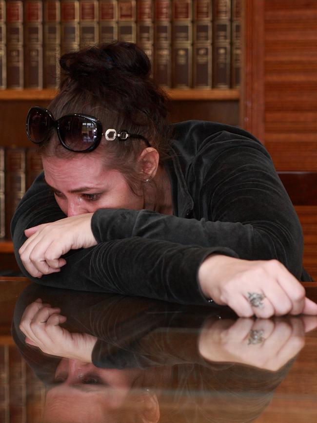 Emma L'Aiguille at her lawyer’s office in Kuala Lumpur before her release.