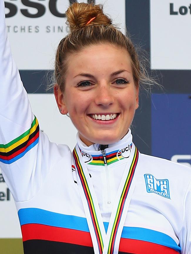 Pauline Ferrand-Prevot of France has been dubbed Kated Middleton’s doppelganger. Picture: Bryn Lennon/Getty Images