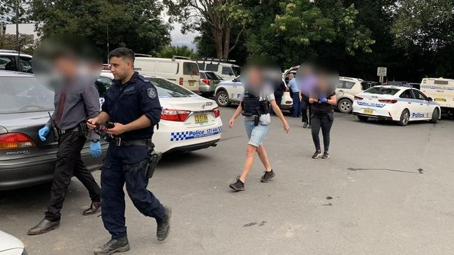 The car he had allegedly been driving was found abandoned in the car park behind the pub in the main street of Bellingen on the afternoon of April 8 and several officers and police cars swarmed the area. Picture: Janine Watson