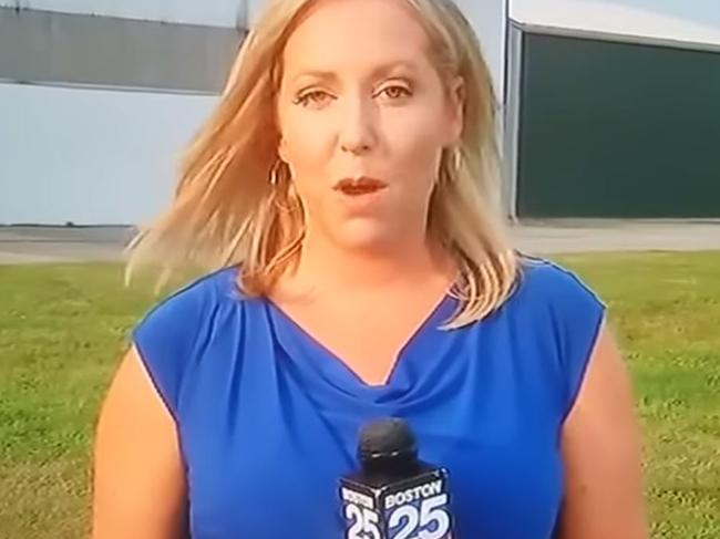 The reporter made the blunder on live TV.