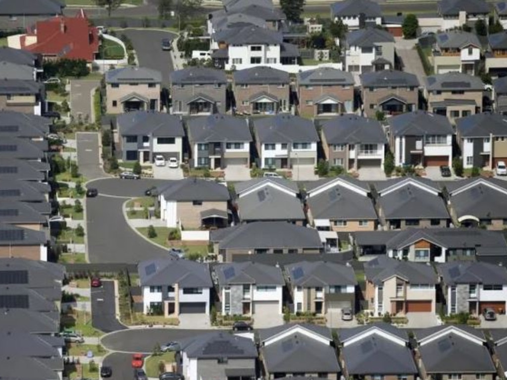 Housing developments in Western Sydney have become known for their crammed conditions. Picture: Jonathan Ng