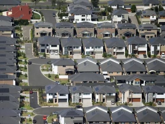 Housing developments in Western Sydney have become known for their crammed conditions. Picture: Jonathan Ng