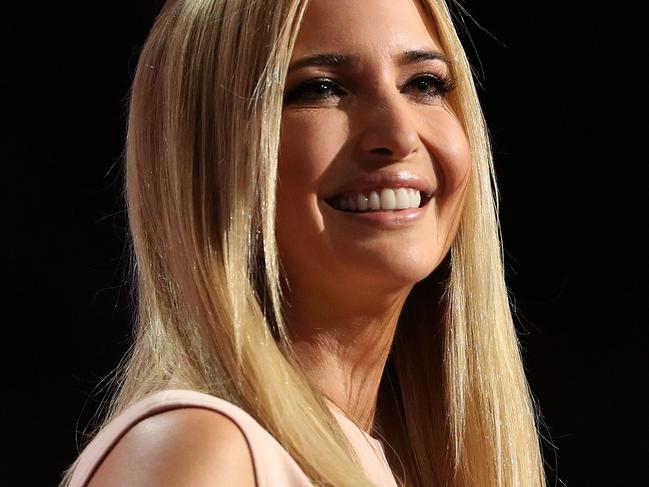 CLEVELAND, OH - JULY 21: Ivanka Trump delivers a speech during the evening session on the fourth day of the Republican National Convention on July 21, 2016 at the Quicken Loans Arena in Cleveland, Ohio. Republican presidential candidate Donald Trump received the number of votes needed to secure the party's nomination. An estimated 50,000 people are expected in Cleveland, including hundreds of protesters and members of the media. The four-day Republican National Convention kicked off on July 18. Joe Raedle/Getty Images/AFP == FOR NEWSPAPERS, INTERNET, TELCOS & TELEVISION USE ONLY ==