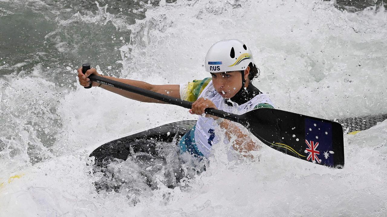 Jessica Fox competes in the women's canoe single final of the canoe slalom on July 31. Picture: Olivier Morin/AFP