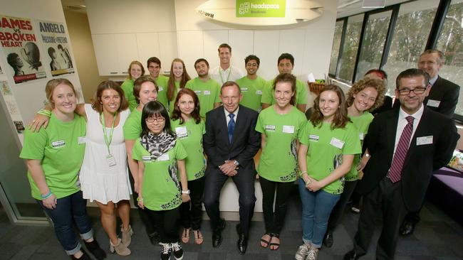 Headspace was launched in 2005. Here former PM Tony Abbott launches the new Headspace Centre in Brookvale last year. Picture: Adam Ward