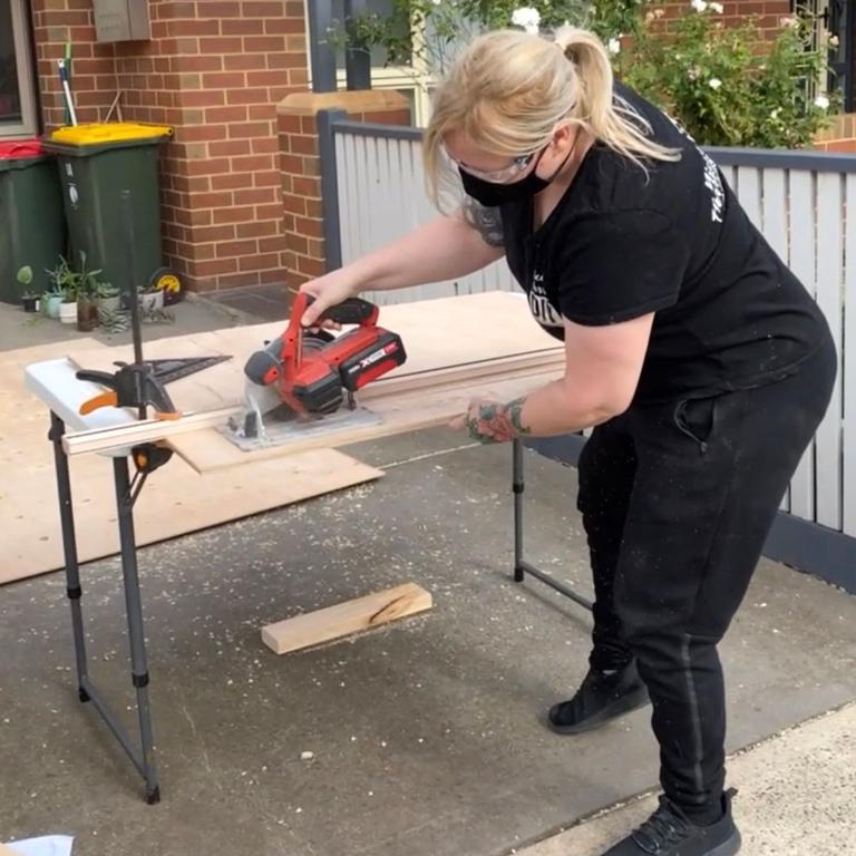 Nicole on the tools. Picture: Supplied
