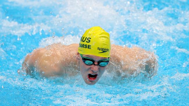 Col Pearse training at the Paralympic pool ahead of the meet.