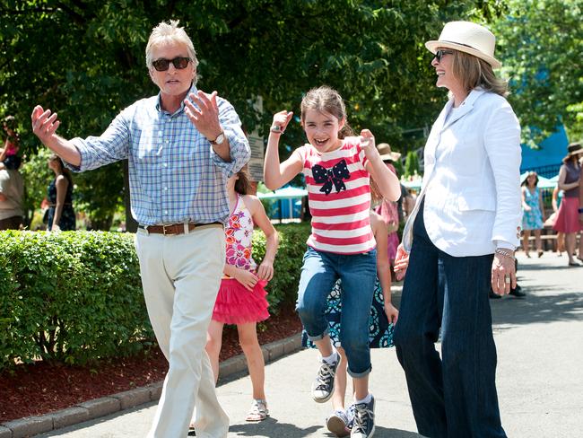 Michael Douglas, Sterling Jerins and Diane Keaton in a scene from the film. Picture: Supplied