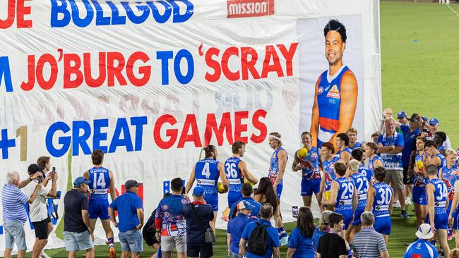 Gold Coast Suns v Western Bulldogs 2025 AFL match at TIO Stadium. Picture: Pema Tamang Pakhrin