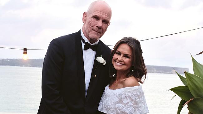 Lisa Wilkinson and Peter Fitzsimons renewing their wedding vows. Picture: Instagram