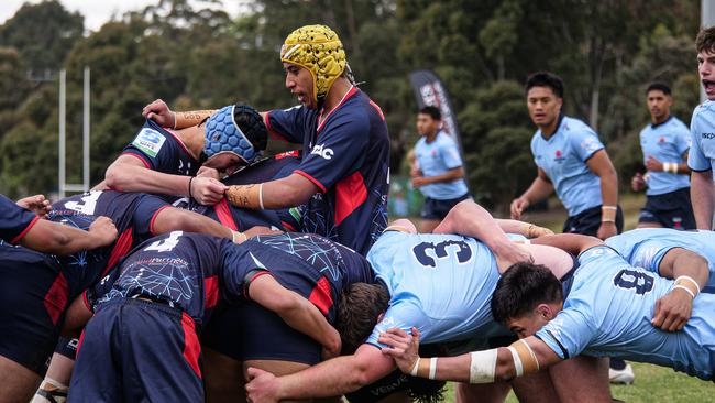 Action in the Super Rugby U16s series match between the Tahs and Rebels. Picture: Rugby Australia