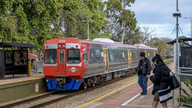 Construction is underway on the Port Dock Railway line project, which is set to re-establish the one kilometre spur line into Port Adelaide. Picture: Roy VanDerVegt