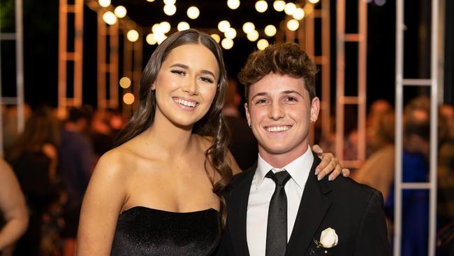 Saffron Williams and Dan Maurice at the year 12 St Hilda formal. Photo: Celeste Humphrey