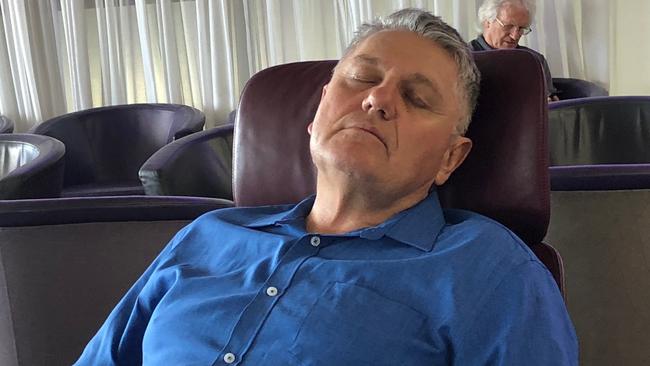 Ray Hadley crashes out on the Gold Coast.