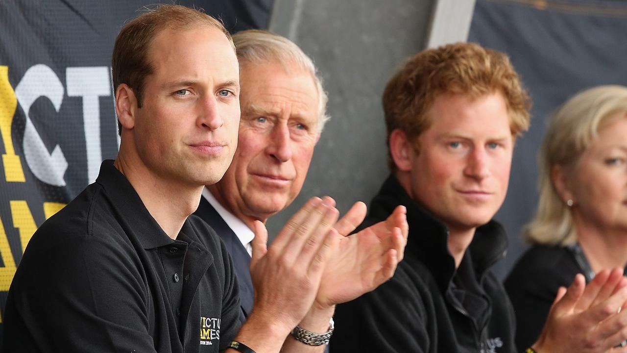 FILE PICS -  LONDON, ENGLAND - SEPTEMBER 11:  Prince William, Duke of Cambridge, Prince Harry and Prince Charles, Prince of Wales watch the athletics at Lee Valley Track during the Invictus Games on September 11, 2014 in London, England. The International sports event for 'wounded warriors', presented by Jaguar Land Rover, is just days away with limited last-minute tickets available at www.invictusgames.org  (Photo by Chris Jackson/Getty Images)