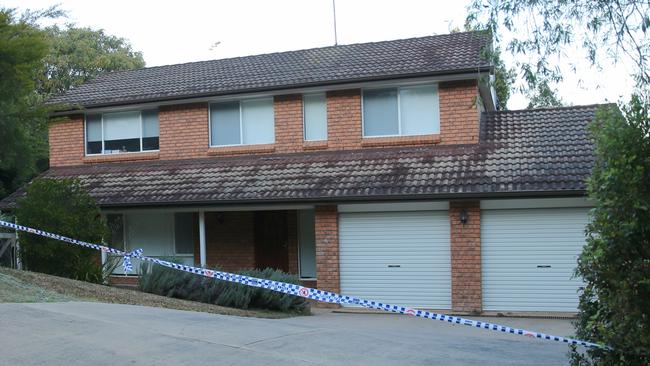 The Mount Colah house has turned into a crime scene this morning. Picture: John Grainger