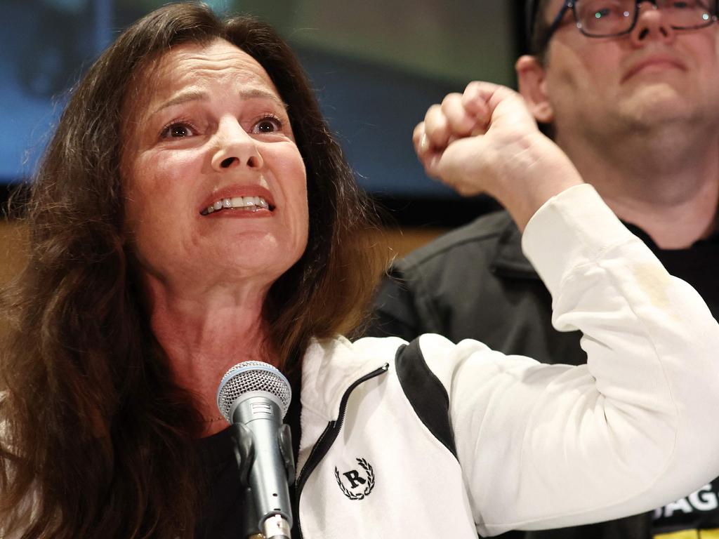 SAG-AFTRA President Fran Drescher announces the strike in July. Picture: MARIO TAMA / GETTY IMAGES NORTH AMERICA / Getty Images via AFP