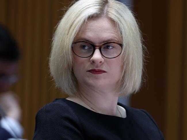 CANBERRA, AUSTRALIA NewsWire Photos - MAY 25, 2021: Senator Amanda Stoker  during a Senate enquiry  in Parliament House in Canberra.Picture: NCA NewsWire / Gary Ramage