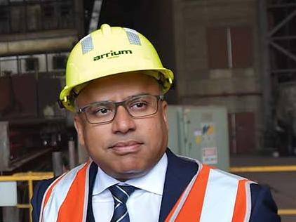 EMBARGO FOR TWAM 12 OCT 2019  NO REUSE WITHOUT PERMISSIONHead of GFG Sanjeev Gupta visits the Arrium Steel plant in Whyalla, South Australia. Monday, July, 17, 2017. British industrialist Sanjeev Gupta plans to invest $1 billion or more in Arrium's Whyalla Steelworks to ensure its future viability. (AAP Image/David Mariuz) NO ARCHIVING