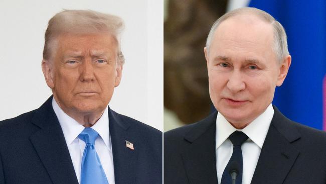 US President Donald Trump and Russian President Vladimir Putin. Picture: AFP