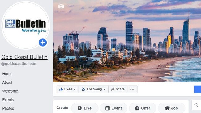 The Gold Coast Bulletin's facebook page.