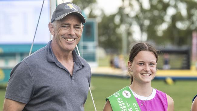 Tim Gabbett with Adelaide Bailey winner of the Greg Gabbett Gift. Postle Gift in Pittsworth. Saturday, December 10, 2022. Picture: Nev Madsen.