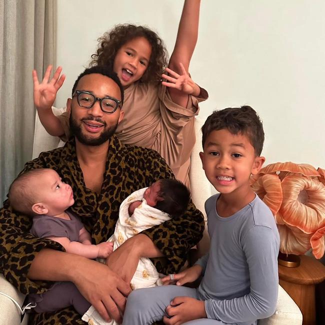 John Legend with the ever-growing family.