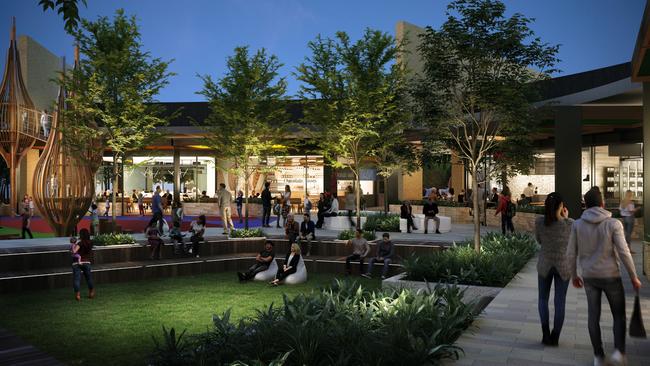 An artist’s impression of the street food precinct set to open at Eastern Creek Quarter later this year. Picture: Supplied