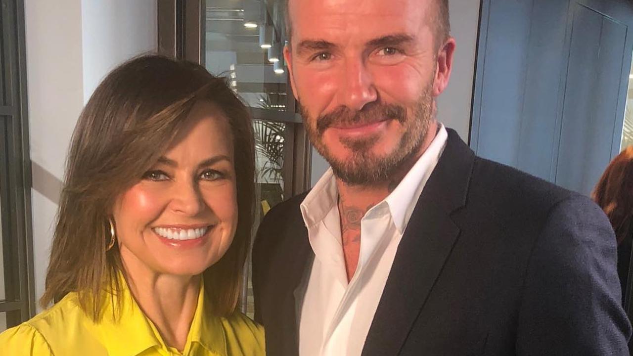 Lisa Wilkinson interviewed David Beckham on The Project. Picture: Instagram