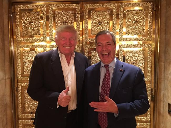 Donald Trump and Nigel Farage in Trump Tower following Trump’s election.