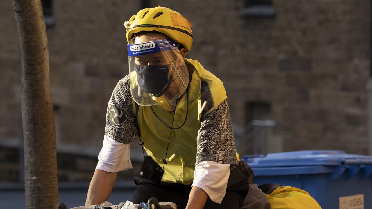 Face masks aren’t mandatory while exercising but use common sense if there are people around. Picture: Brook Mitchell/Getty Images