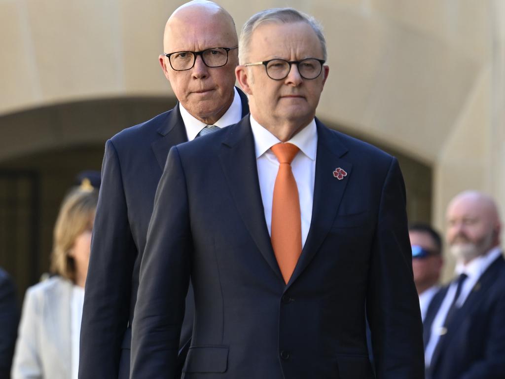 Prime Minister Anthony Albanese and Leader of the Opposition Peter Dutton. Picture: Martin Ollman