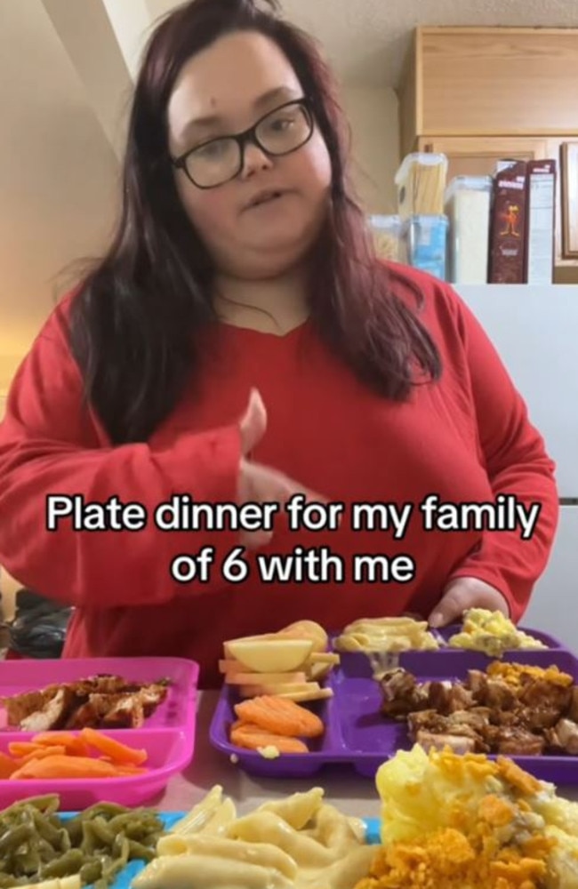 Alexandra Sabol regularly shares the meal she makes for her family of six. Picture: TikTok