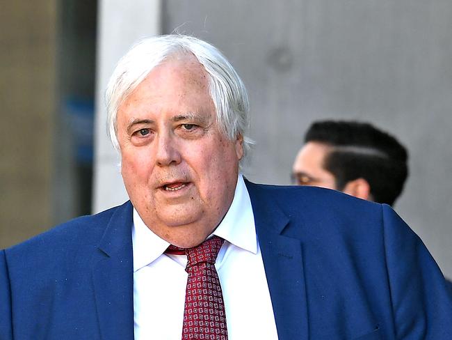 Clive Palmer leaves Supreme Court.Wednesday July 24, 2019. (AAP image, John Gass)