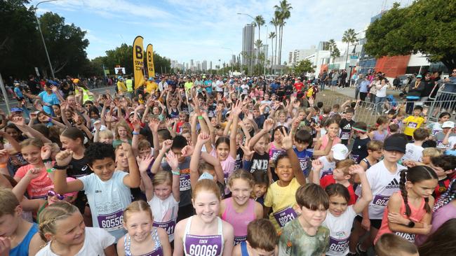 Gold Coast Marathon 2023 Junior 2km dash. 1 July 2023 Southport Picture by Richard Gosling