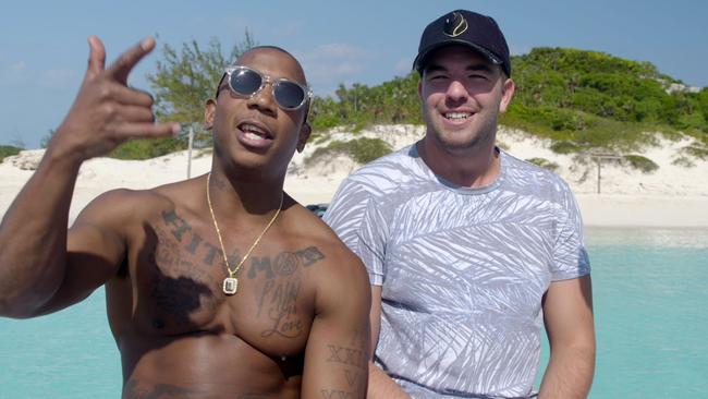 Organiser Billy McFarland (right) is now in jail over the event, and his partner Ja Rule is claiming he is also a victim of the scam. Picture: Netflix’s Fyre