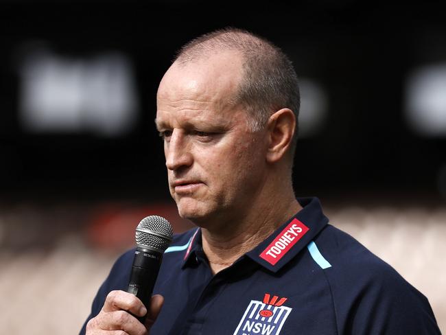 Michael Maguire is set to address his NSW Blues squad selection for the series opener. Picture: Daniel Pockett/Getty Images