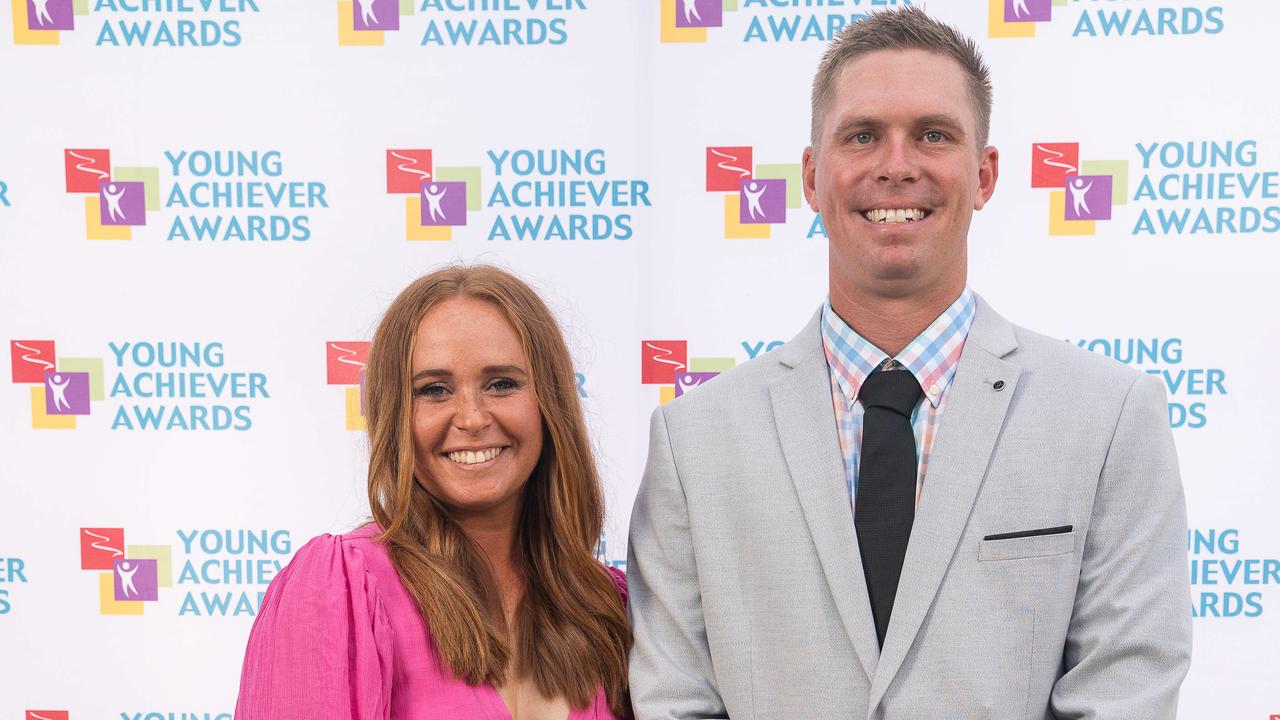 Jeremy Scott &amp; Ali Quintana at the NT Young Achiever Awards. Picture: Pema Tamang Pakhrin