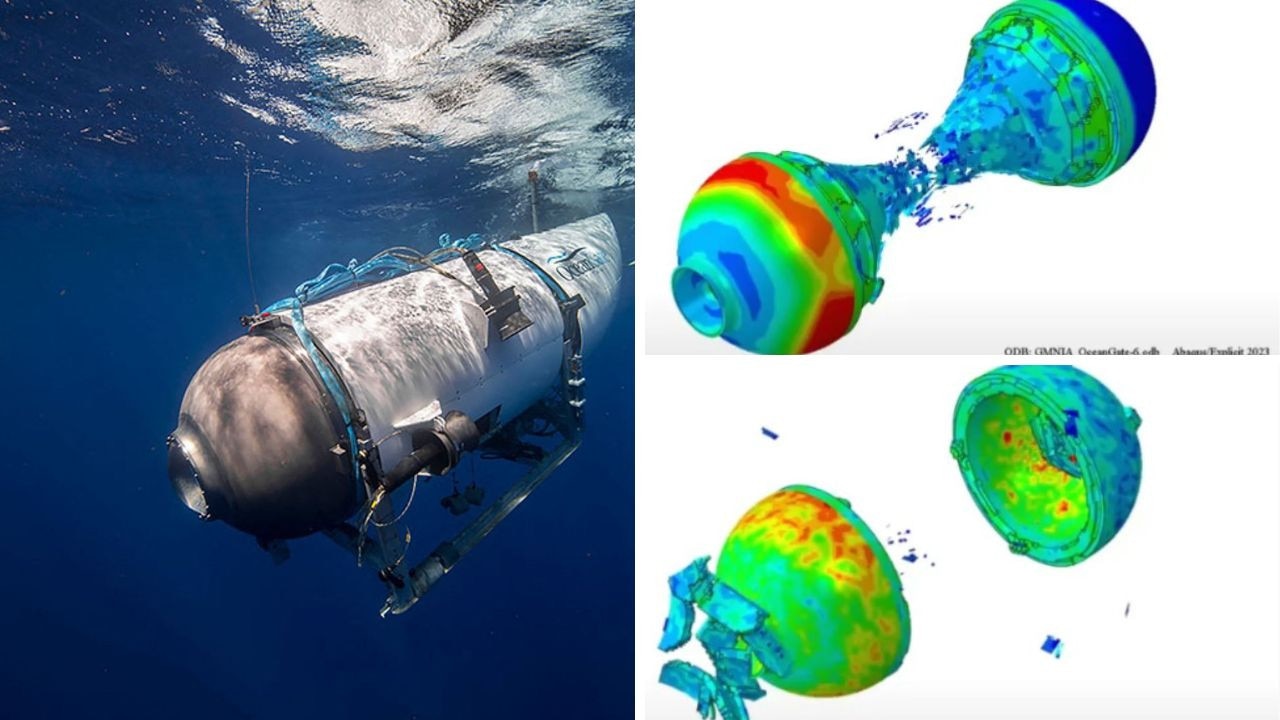 A new simulation of the Titan has emerged. Picture: AFP/OceanGate/Ronald Wagner/YouTube
