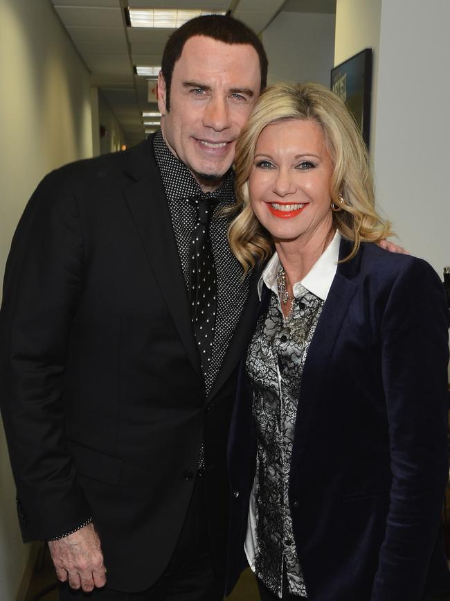 John Travolta and Olivia Newton-John in 2012. Picture: Getty Images.