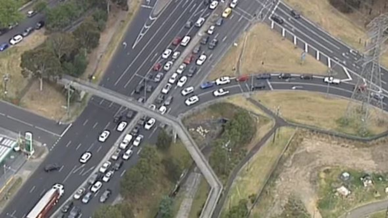 The traffic in Melbourne this morning was nightmarish. Picture: Seven